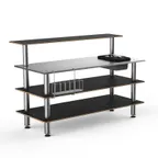 image of Steelite MGCMLC05MSXF 71" x 40" Configurable Buffet Table, 4-Tier, Stainless Steel Top, Marble BHP Laminate