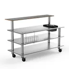 image of Steelite MGCMLC06GSXW 71" x 40" x 47-1/2"H Modular ProBar Station, 4-Tier, Stainless Steel Top, Grey Slate BHP Laminate