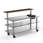image of Steelite MGCMLC06WSXW 71" x 40" x 47.5"H Modular ProBar Station, 4-Tier, Stainless Steel Top, Double Wall Ice Bin