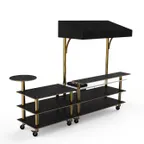 image of Steelite MGCMLC07MBBW 125" Configurable Buffet Table, 3-Tier, 96"H, Nero Marquina Marble BHP Laminate