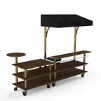image of Steelite MGCMLC07WBBW 125" Configurable Buffet Table, 3-Tier, 96"H, Stainless Steel & Bamboo Laminate