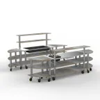 image of Steelite MGCMLC10GSXW Configurable Buffet Table, Back Bar, Mixed Materials, Sold per Case