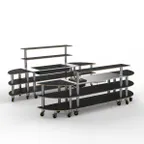 image of Steelite MGCMLC10MSXW Configurable Buffet Table, Back Bar, Mixed Materials, Sold per Case
