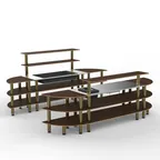 image of Steelite MGCMLC10WBXF Configurable Buffet Table, Back Bar, Mixed Materials, Sold per Case