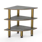 image of Steelite MGCMLX04GBXF Modular Classic Corner Buffet Table, 29" x 29" x 35"H, Grey Slate BHP Laminate, Brushed Brass Legs