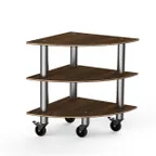 image of Steelite MGCMLX04WSXW Modular Classic Corner Buffet Table, 29" x 29" x 35"H, BHP Laminate Top, Brushed Stainless Steel Casters
