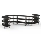 image of Steelite MGCMSB02MSXF 3-Tier S-Shaped Buffet Table, 141"W x 124"D x 35"H, Nero Marquina Marble BHP Laminate Top