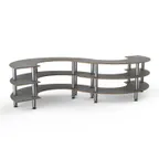 image of Steelite MGCMSB03GSXF 3-Tier Modular Buffet Serving Station, 141" x 76" x 35", Grey Slate BHP Laminate Top