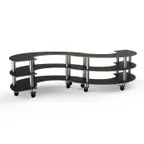 image of Steelite MGCMSB03MSXW 3-Tier Modular Serving Station, 141" x 76" x 35", Nero Marquina Marble BHP Laminate Top
