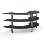 image of Steelite MGCMSX01MSXF 81" Modular Buffet Table, 3-Tier, 41"D x 35"H, Nero Marquina Marble BHP Laminate Top