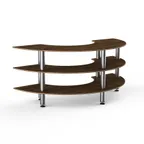 image of Steelite MGCMSX01WSXF 81" Configurable Buffet Table, 3-Tier, 41"D x 35"H, Bengali Mango Wood BHP Laminate Top