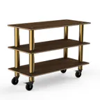 image of Steelite MGCMSX02WBXW 47" x 21" x 35"H 3-Tier Buffet Table, Bengali Mango Wood BHP Laminate Top