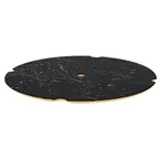 image of Steelite MGSCXBHB0101 Configurable Buffet Table, 18" Round, Nero Marquina Marble BHP Laminate Top, Bamboo Core