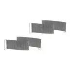 image of Steelite MGSQCOPV1001 Mogogo Buffet Solutions Modular Quick Cover, Curved, Silver Grey, Plastic, 2 per Set