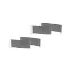 image of Steelite MGSQCOPV2501 Mogogo Buffet Solutions Modular Classic Corner Quick Cover, silver grey, plastic, 2 per set