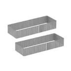 image of Steelite MGSQCOPV3301 Mogogo Buffet Solutions Modular Classic 360° Quick Cover, Large, Silver Grey, Plastic, 2/Set