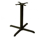 image of Klinger's Trading B2222 Cast Iron Table Base, 22" x 22" Spread, 3" Column, Dining Height, Powder Coat Finish