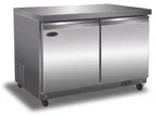 image of Serv-Ware UCF-48-HC-T 48" 2-Door Undercounter Freezer, Stainless Steel, 12 cu. ft., -10°F to 10°F