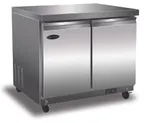 image of Serv-Ware UCR-36-HC-T 36" 2-Door Undercounter Refrigerator, Stainless Steel, 7.7 cu. ft.