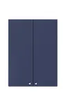 image of Summit CABMN2430 24 Inch Wall-Mounted Cabinet, Midnight Navy Finish, French Doors, 6-Way Adjustable Hinge, Soft-Close
