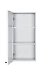 image of Summit CABWH1530L 15"W x 30"H Wall-Mounted Hinged Cabinet, Clean White Finish, Brushed Nickel Knob