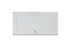 image of Summit CABWH2018 20 Inch Wall-Mounted Cabinet, Hinged Door, Clean White Finish, Brushed Nickel Knob
