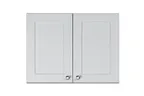 image of Summit CABWH2418 24" W Wall-Mounted Cabinet, Clean White Finish, Hinged French Doors, Soft-Close