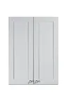 image of Summit CABWH2430 24 Inch Wall-Mounted Cabinet, Clean White Finish, French Doors, Soft-Close, 6-Way Adjustable Hinged