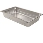 image of AllPoints 1331295 Full‑Size 4" Deep Perforated 24‑Gauge Stainless Steel Steam Table Pan – NSF