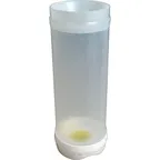 image of AllPoints 2802115 Squeeze Bottle – 24 oz FIFO Bottle, Wide‑Mouth Top, Tip, Clear/White Cap – Pack