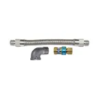 image of Dormont 16100BQ60 60" Stainless Steel Moveable Foodservice Gas Connector w/ SnapFast, 1" Diameter