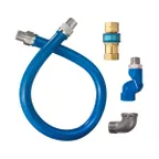 image of Dormont 16125BPQS48 SnapFast 48" Gas Connector Kit w/ Swivel MAX, Elbow, 1-1/4" Diameter