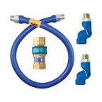 image of Dormont 1650BPQ2S60 SnapFast 60" Moveable Gas Connector Kit w/ Double Swivel MAX, 1/2" Dia