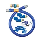 image of Dormont 1650BPQ2SR48BXPS SnapFast 48" Gas Connector Kit, Two Swivels, Safety Set, 1/2" Dia, in Box