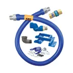 image of Dormont 1650BPQSR48PS SnapFast 48" Gas Connector Kit, One Swivel, Safety Set, 1/2" Diameter