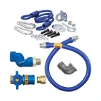 image of Dormont 1650KITCFS60 Deluxe Safety Quik 60" Gas Connector Kit, Swivel MAX, Elbow and Restraining Cable