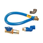 image of Dormont 1675BPCFS48BX Safety Quik 48" Gas Connector Kit w/ Swivel MAX, Elbow, 3/4" Dia., in Box