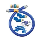 image of Dormont 1675BPQ2SR36PS SnapFast 36" Gas Connector Kit w/ Double Swivel MAX, Snap'N Go, Safety Set