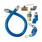 image of Dormont 1675KITS36 Deluxe SnapFast 36" Gas Connector Kit, Swivel MAX, Elbow, Restraining Cable, 3/4" Dia