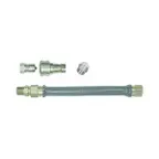 image of Dormont CMB37BP2Q48 48" Combi Oven Water Connector Hose w/ Garden Hose Adapter, Quick Disconnect