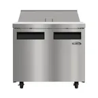 image of Koolmore KM-PTR36-2D 36" 2-Door Sandwich and Salad Prep Table, 10 Pans