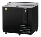 image of RefrigerationX XBC-36SB-N6 Bottle Cooler, 36W x 26D x 33H, 8.5 cu.ft., Black, 1/8 Comp., Cap Opener