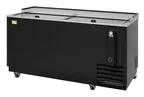 image of RefrigerationX XBC-65SB-N6 Bottle Cooler, 64"W x 26"D x 33"H, 18.5 cu.ft., Black, Side‑Mount, R-600a