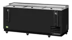 image of RefrigerationX XBC-80SB-N6 Bottle Cooler, 80½"W x 26½"D x 33¼"H, 22.6 cu.ft., Black Steel Forced Air