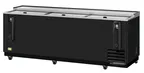 image of RefrigerationX XBC-95SB-N6 Bottle Cooler, 95"W×26‑1/2"D×33‑1/4"H, 30.3 cu ft, Black Side‑Mount 1/3hp
