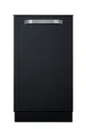 image of Summit DW184BADA 18" Residential Built-in Dishwasher, ADA Compliant / 8 Wash Programs - Black Door