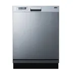 image of Summit DW2435SS 24" Residential Built-in Dishwasher, Stainless Steel / 5 Cycles - 115V