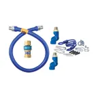 image of Dormont 1650BPQ2SR36 SnapFast 36" Gas Connector Kit, Two Swivel MAX, Restraining Cable, 1/2" Dia.