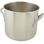 image of AllPoints 2151376 Stock Pot – 20 Qt Stainless Steel with Arc‑Sprayed Aluminum Bottom, NSF Certified