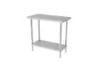 image of GSW USA WT-E1836 24" Open Base Work Table, Galvanized Base / Flat Top (Without Backsplash)